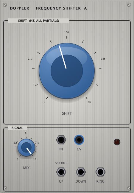 The Doppler panel - frequency shifter