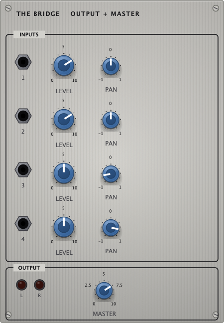 The The Bridge panel - output + master